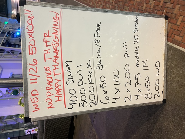 The Plunge Masters practice from Monday, November 24, 2025