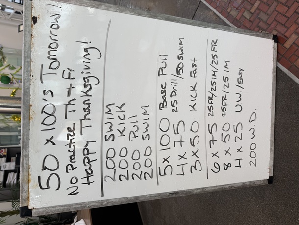 The Plunge Masters practice from Tuesday, November 25, 2025