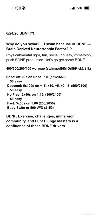 The Plunge Masters practice from Wednesday, June 24, 2026